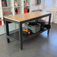 Tavolo bancone da lavoro in legno