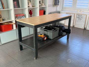 Tavolo bancone da lavoro in legno