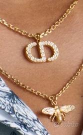 Collana Christian Dior petit CD Bee