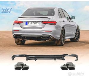 DIFFUSORE MERCEDES W213 4P LOOK AMG E63 + TERMINAL