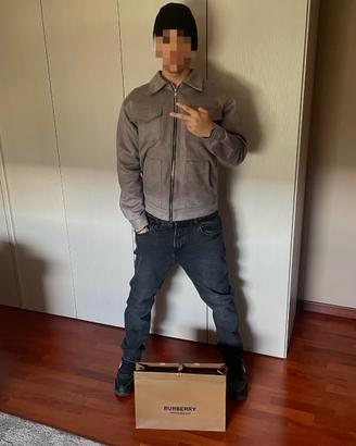 Giacca Trap Streetwear Zip Grigia