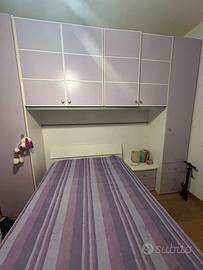 Armadio a ponte e letto piazza e mezza