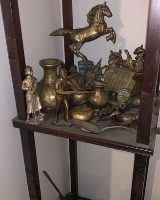 Collezione statue bronzo/ ottone massiccio vintage