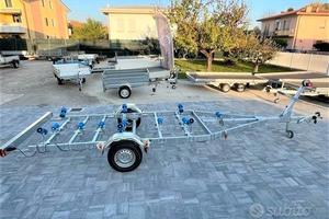 Rimorchio carrello per barca da 1300Kg totali