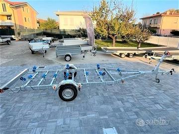 Rimorchio carrello per barca da 1300Kg totali