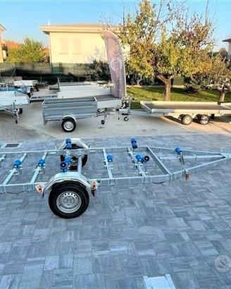 Rimorchio carrello per barca da 1300Kg totali