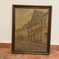 Dipinto olio su tela fine 800 primi 900