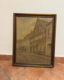 Dipinto olio su tela fine 800 primi 900