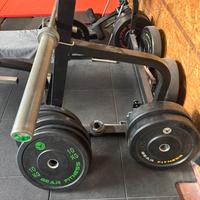 Bumper, bilanciere panca e rack