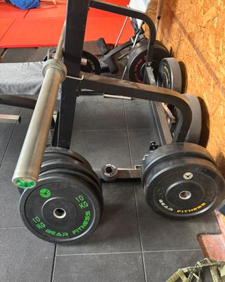 Bumper, bilanciere panca e rack