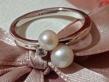 anello pandora con perle e zircone mis. 54