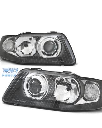 FARI AUDI A3 8L 00-03 LENTE FONDO NERO