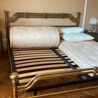 Letto matrimoniale in ottone vintage