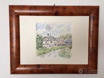 QUADRO PITTORE "TORTANI AMEDEO", ACQUERELLO/CARTA.