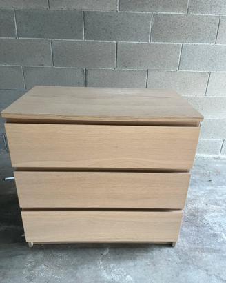 cassettiera IKEA modello MALM a 3 cassetti
