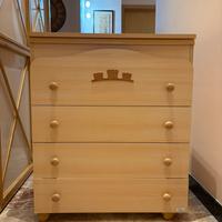 Fasciatoio in Legno Chiaro con Vaschetta Integrata