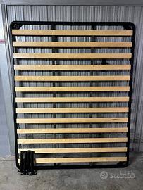 Rete matrimoniale a doghe con doppia barra central