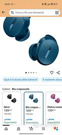 Cuffiette Bose QuietComfort Earbuds Auricolari Wir