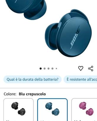 Cuffiette Bose QuietComfort Earbuds Auricolari Wir