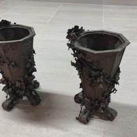 Vasi in bronzo Eclettismo Art Nouveau Liberty