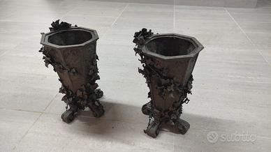 Vasi in bronzo Eclettismo Art Nouveau Liberty