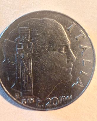 moneta da 20 Lire del Regno d’Italia