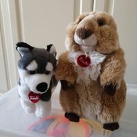 coppia marmotta e lupo peluche Trudi
