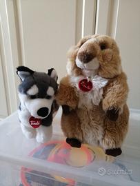 coppia marmotta e lupo peluche Trudi