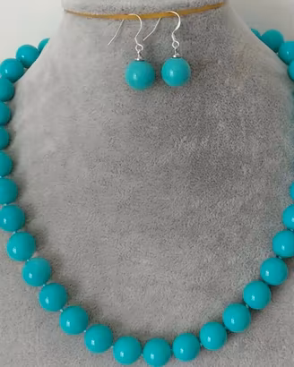 Parure collana orecchini di turchese NUOVA