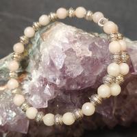 bracciale agata e acciaio su filo Memory wire 