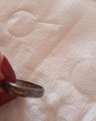 Anello fedina argento 