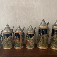 sei boccali birra da collezione Stein