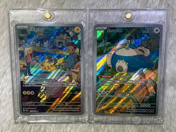 2 Pokémon cards - Pikachu & Snorlax 151 ITA - MINT