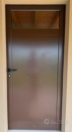 Porta in Alluminio Marrone 103x205 cm