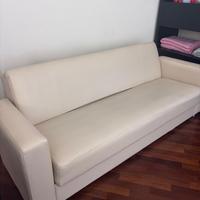 Divano letto a libretto ecopelle
