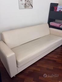 Divano letto a libretto ecopelle