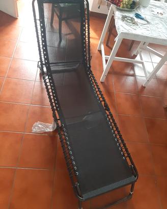 Sdraio da giardino, chiudibile e regolabile, nuovo