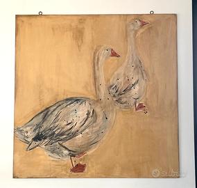 Quadro su legno dipinto a mano