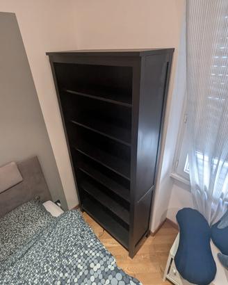 libreria in legno nero. 