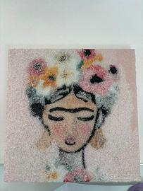 Quadro frida kahlo in frammenti di verro
