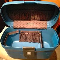 Beauty case rigido blu