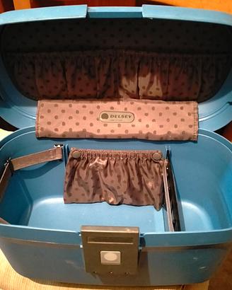 Beauty case rigido blu