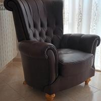 Poltrona pelle chesterfield Nicoline