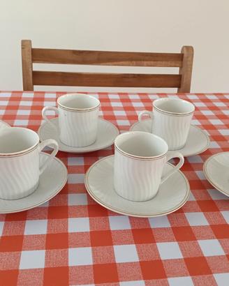 Tazzine con portatazzina, set da 6 pezzi 