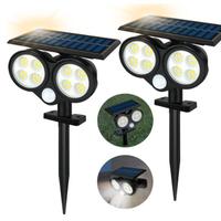 2 Luci Solari 48 LED Sensore Movimento IP67