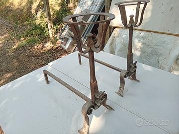 alari antichi per camino 