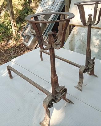 alari antichi per camino 