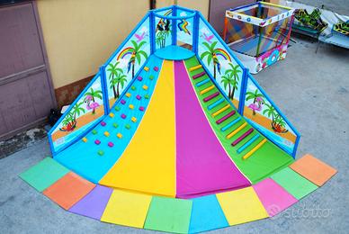 Gioco Playground Vulcano con Arrampicata e Scivolo