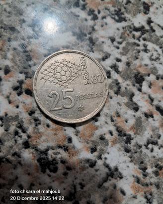 25 pesetas della Spagna del 1980