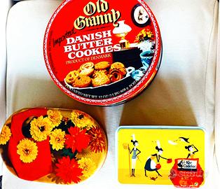 sca3 Scatole di Latta di Latta Vintage